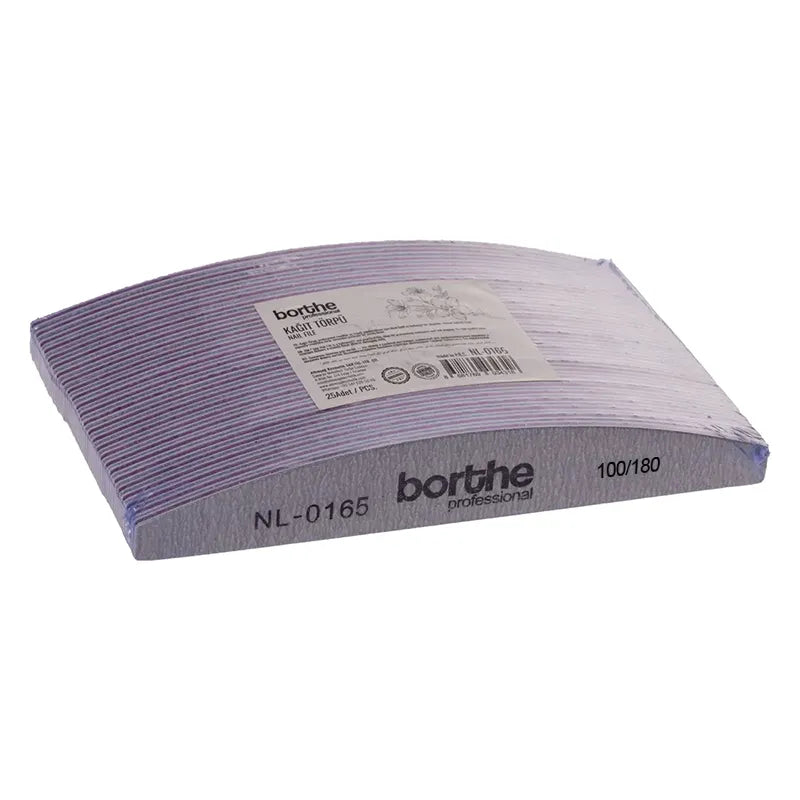 Borthe Professional 100/180 Yarım Ay Kağıt Törpü Seti NL-0165