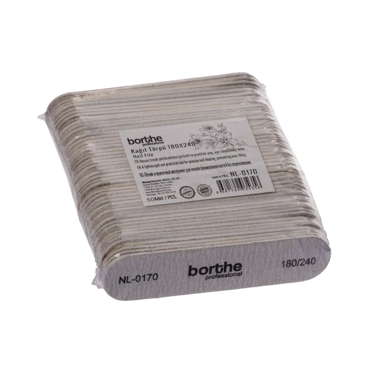 Borthe Professional 180/240 Oval Kağıt Törpü Seti NL-0170