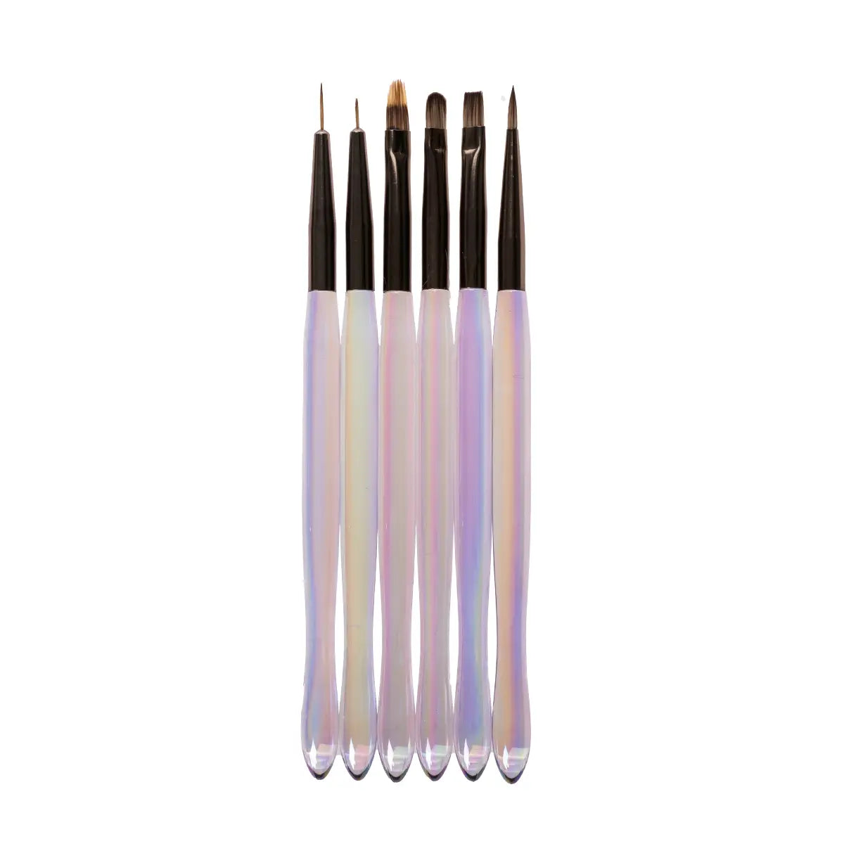 Holografik Nail Art Fırça Seti - Ombre, Jel ve İnce Çizim Fırçası NL-0635