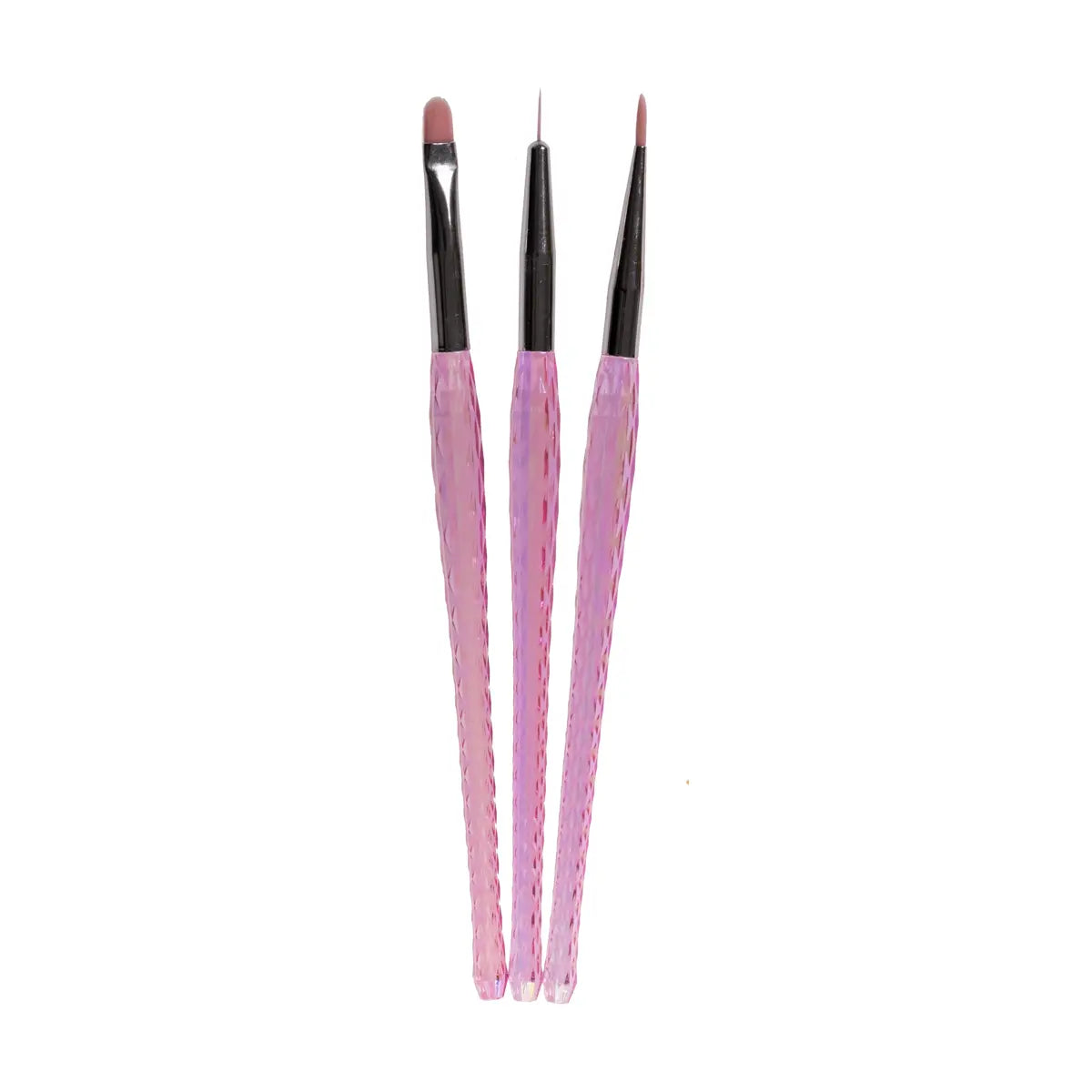 Pembe Elmas Kesim Nail Art Fırça Seti - Jel ve İnce Çizim NL-0636