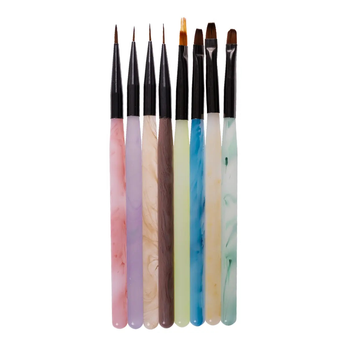 8'li Mermer Desenli Nail Art Fırça Seti NL-0667