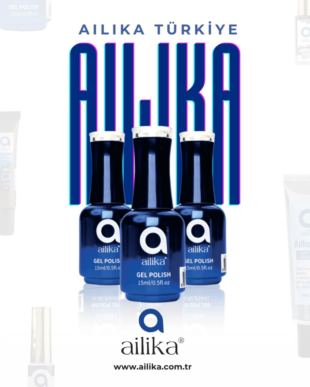 Kalıcı oje ve tırnak ürünlerinde Ailika kalitesini anlatan profesyonel görsel